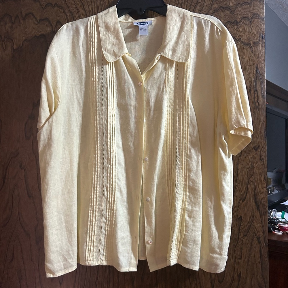 Yellow old navy blouse. Women’s large.